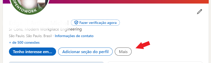 Exportar currículo em pdf do linkedin